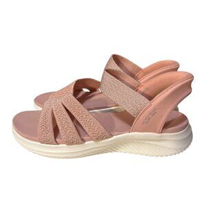 Skechers Womens Sandals Size 11 US Rose Pink Open Toe Comfort Shoes